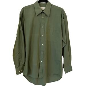 Christian Dior Men's Vintage Green Gold Iridescent 100% Cotton Size 15 32/33